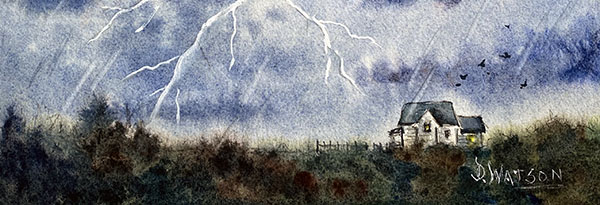 quick watercolor sky tutorial foreground