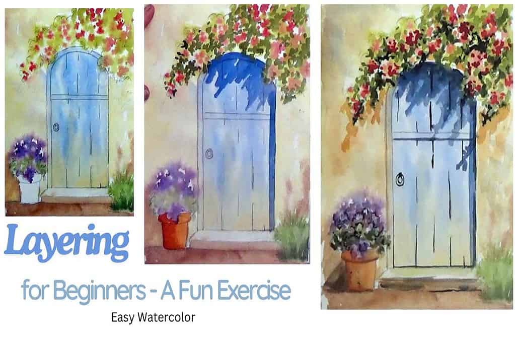 Icon for Watercolor Painting for Beginners Beautiful Door with Flowers - Watercolor tutorial