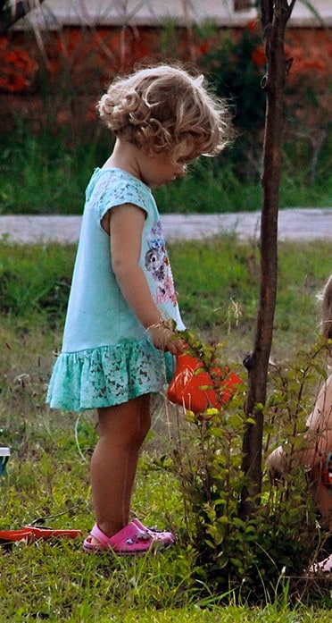 Reference photo for Girl in Garden watercolor tutorial